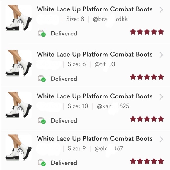 White Lace Up Platform Combat Boots - Picture 10 of 12